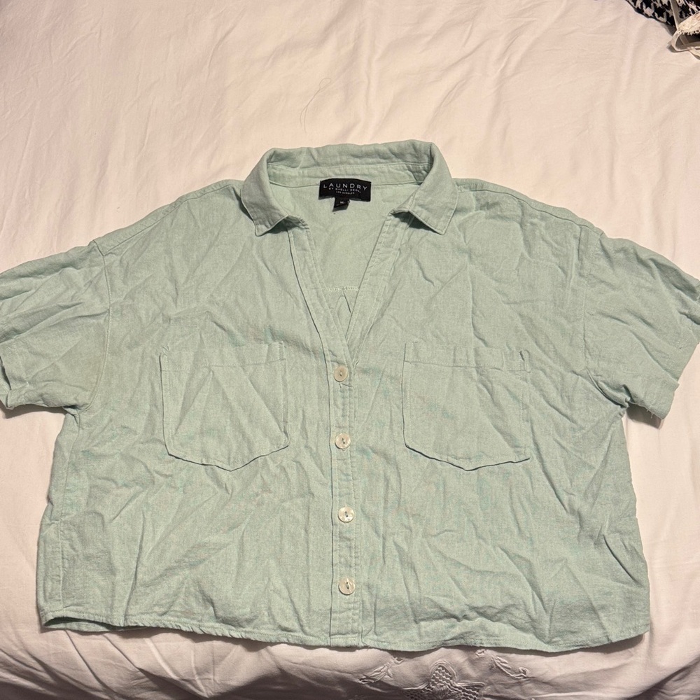 Laundry By Shelli Segal Mint Green Shirt